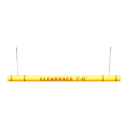 Innoplast Innoplast Clearance Bar, 4inD x 96inL, Yellow Bar/Red Tapes CB-496YR
